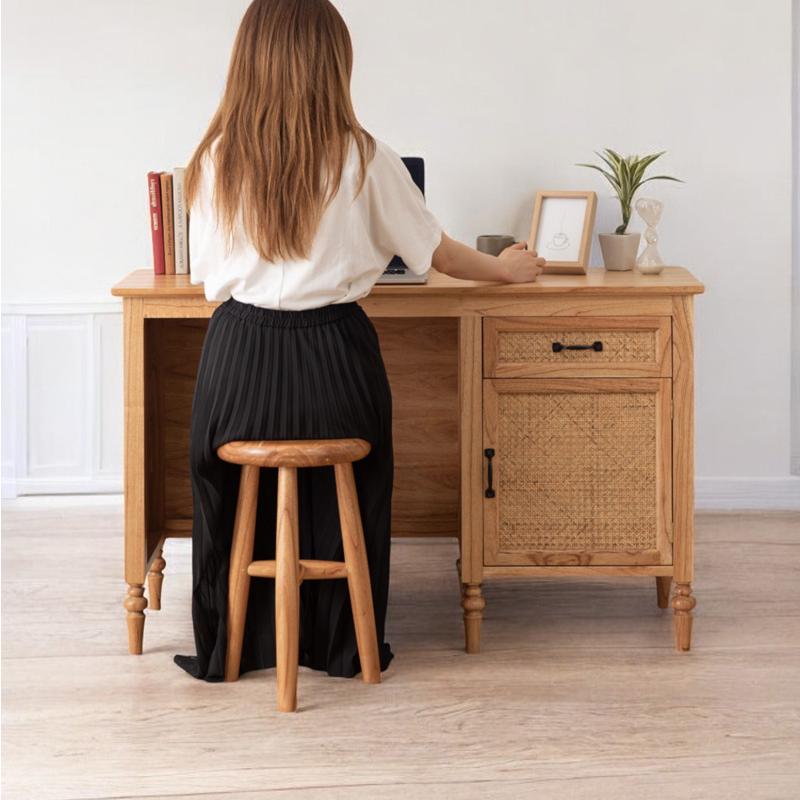 デスク おしゃれ 収納付き 片袖デスク 片袖机 木製デスク 書斎机