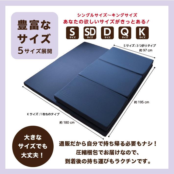 マットレス 高反発 ダブルサイズ 140x195cm 厚さ10cm ウレタン使用 3