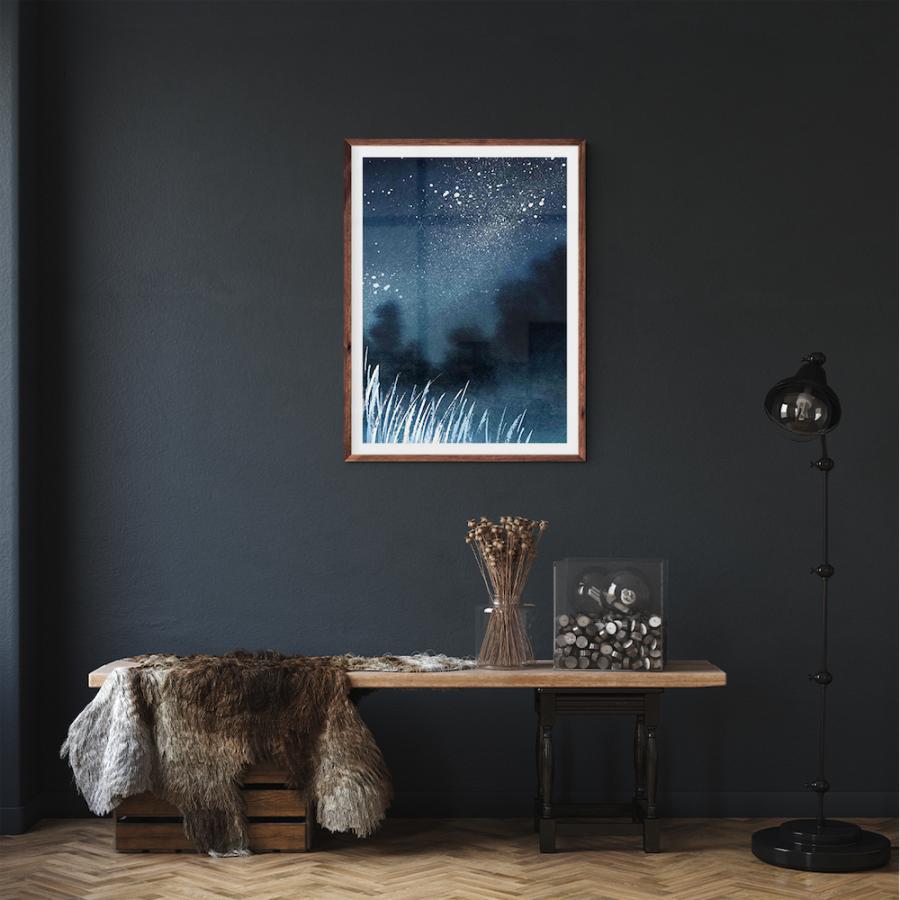 アート 北欧 ポスター おしゃれ A4 A3 B3 A2 B2 A1 B1 七夕 風景