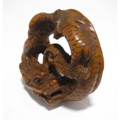 根付(龍：下穴)(本黄楊・柘植) : EI-Trade Store - 通販 - Yahoo