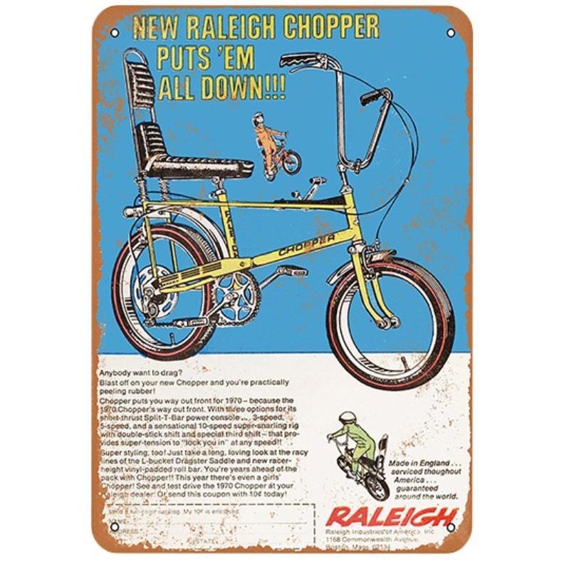 Raleigh ラレー 自転車 ポスター☆レトロ調☆ブリキ看板/飾り/バー