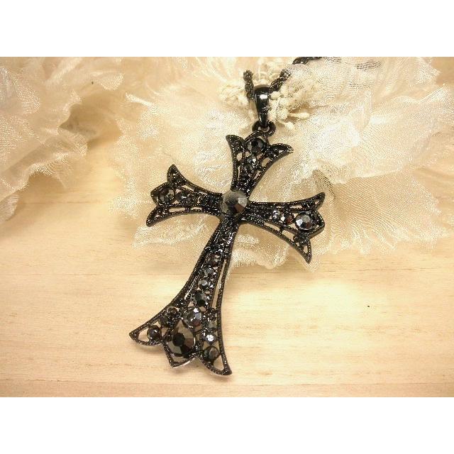 ネックレス クロス 十字架 ゴシック シルバー ゴールド ブラック