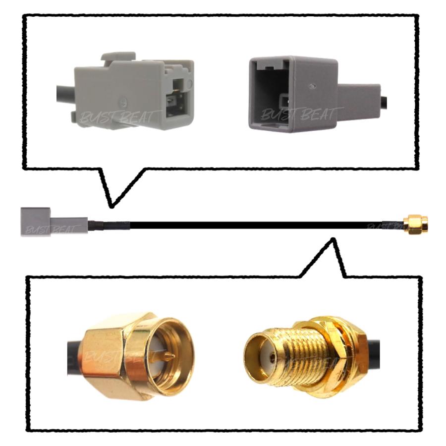 BUST BEAT 地デジ カーナビ アンテナ アダプター コネクター 変換