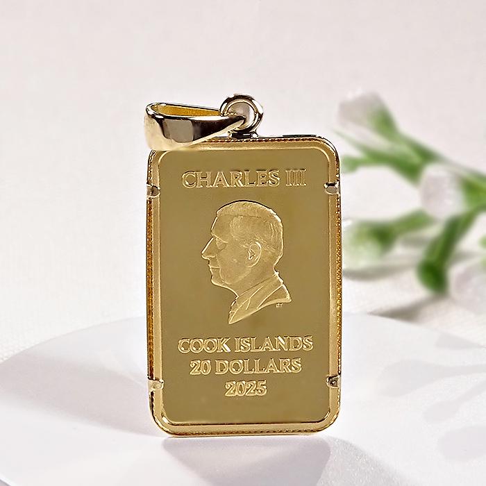 純金 K24 K18 2025 タロットカード 2g コインペンダント Topのみ 送料