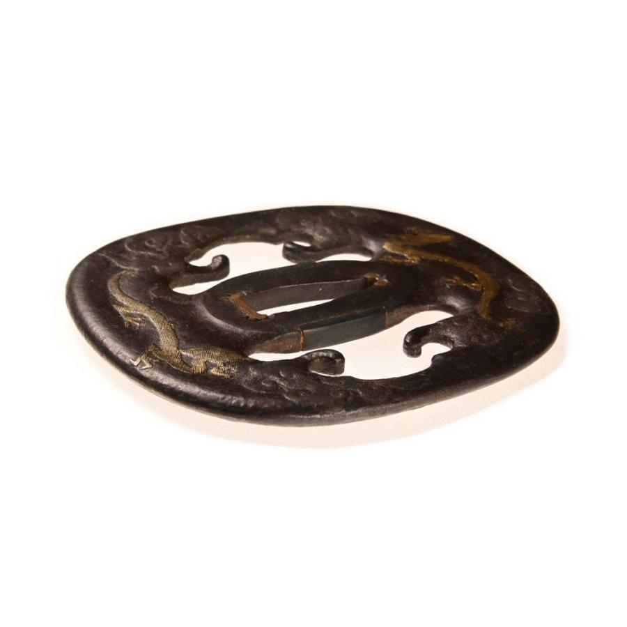 鍔・鐔 後代甚吾 雲龍図鍔/鐔【保存刀装具】刀装具 日本刀 刀剣 : 永楽