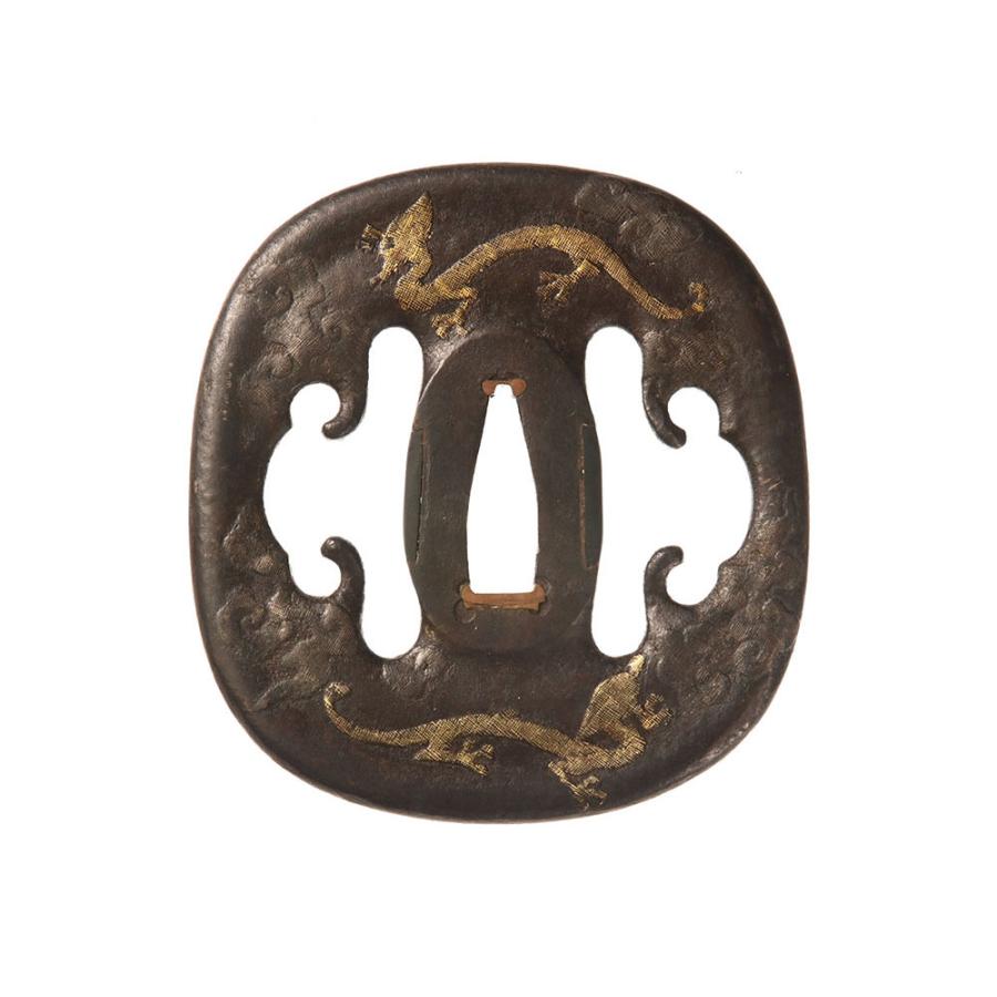 鍔・鐔 後代甚吾 雲龍図鍔/鐔【保存刀装具】刀装具 日本刀 刀剣 : 永楽