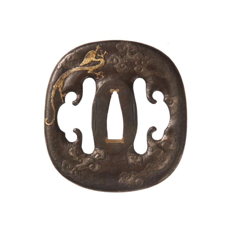 鍔・鐔 後代甚吾 雲龍図鍔/鐔【保存刀装具】刀装具 日本刀 刀剣 : 永楽