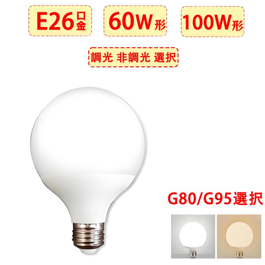慧光（エコウ） LED電球 E26 ボール型 G80 60W形 G95 100W形 選択 LED