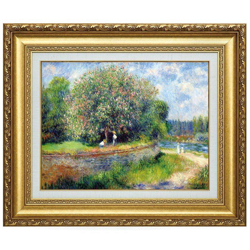 ルノワール 絵画 作品 花咲くマロニエ 6号 立体複製名画 美術品