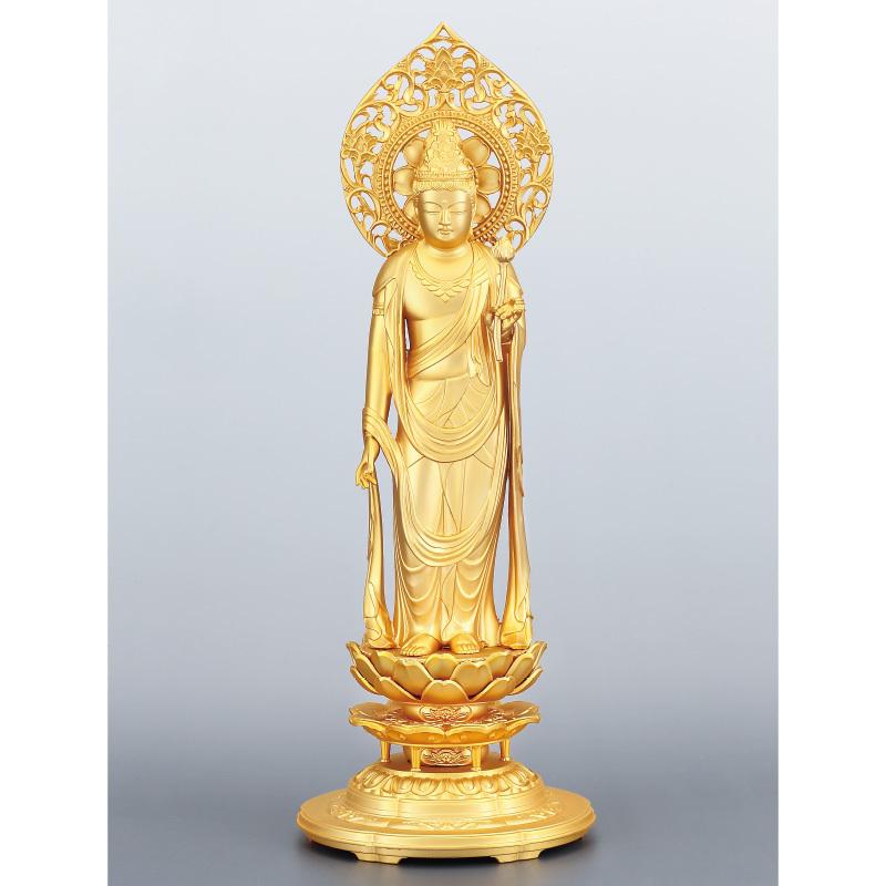 菩薩像 小さな仏像 ミニ 持仏 ご本尊 金色 阿弥陀如来 聖観音菩薩 松久