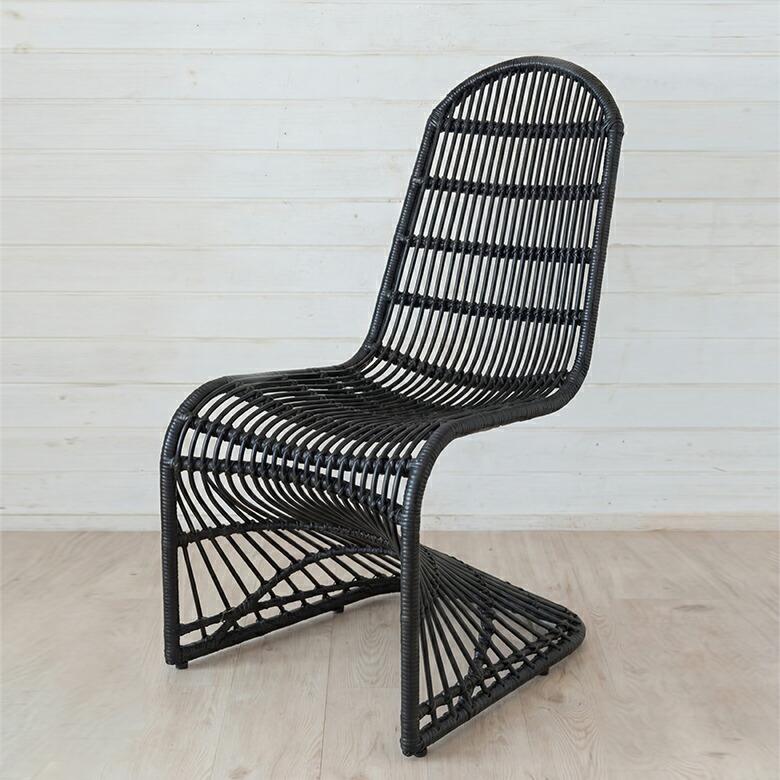 ELEMENTS チェア ラタンチェア ラタン 籐 スチール 1脚 椅子