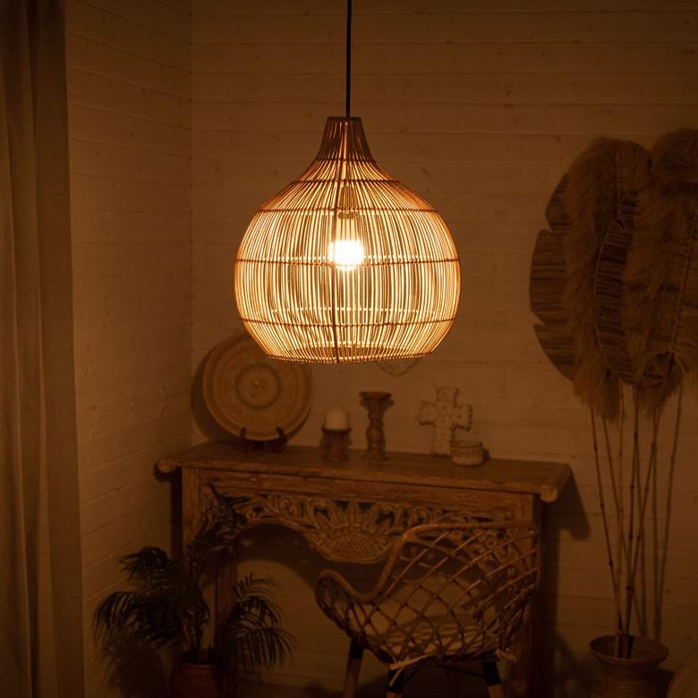ペンダントライト ランプシェード 照明 ラタン 籐 吊り下げ 和モダン