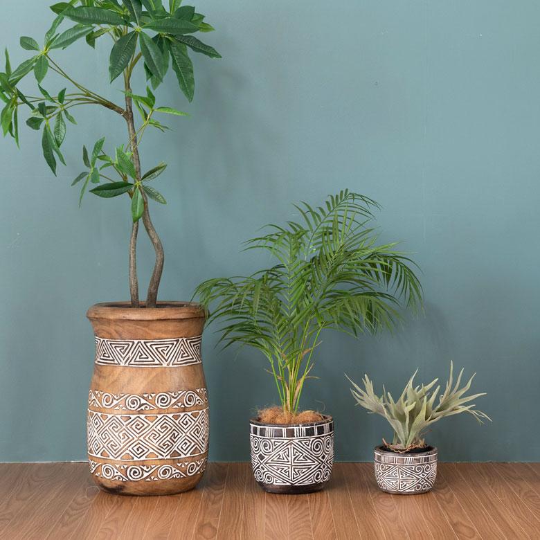 傘立て プランターカバー ポットカバー 木製 ウッド スンバ