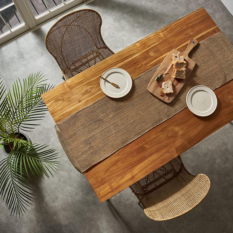 ELEMENTS テーブル ランナー シンプル 幅 220cm ヤシ エーゲル