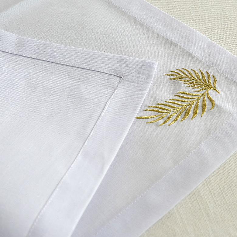 ELEMENTS ナプキン ナフキン マルチクロス ベトナム 刺繍 約 W 46cm D