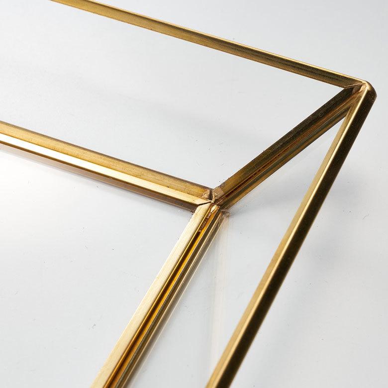 ELEMENTS キャッシュ トレー ケース トレイ つり銭 ガラス 真鍮