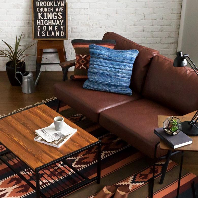 クッションカバー デニム 45×45cm コットン ヌードクッション付き