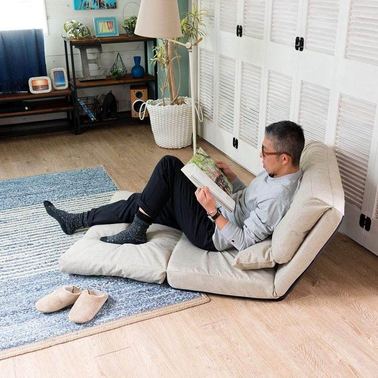 ソファ ソファベッド 3way 2人掛け 折りたたみリクライニング 14段階