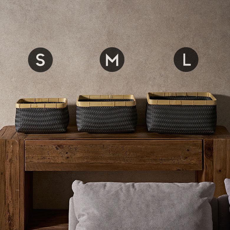 ELEMENTS バスケット Sサイズ かご 9.7L バンブー 竹 プラスチック