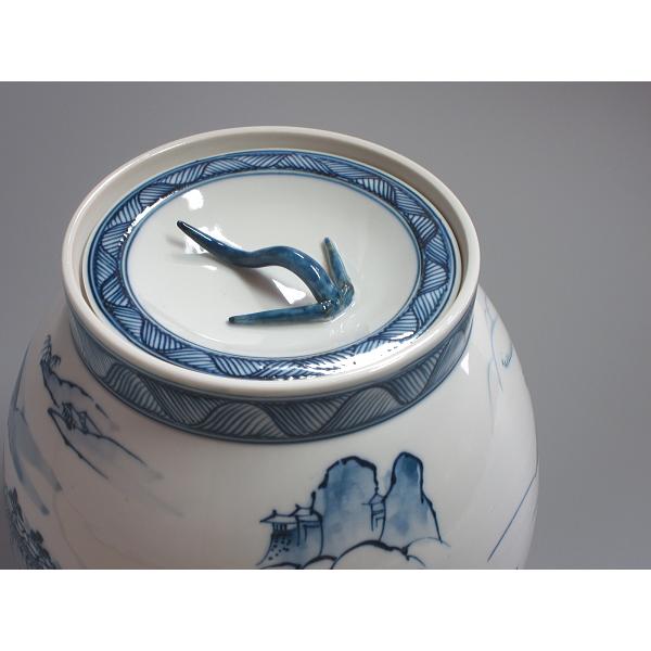 染付近江八景図芋頭水指 平安秀峰造 共箱 : 茶道具商 越中屋 - 通販