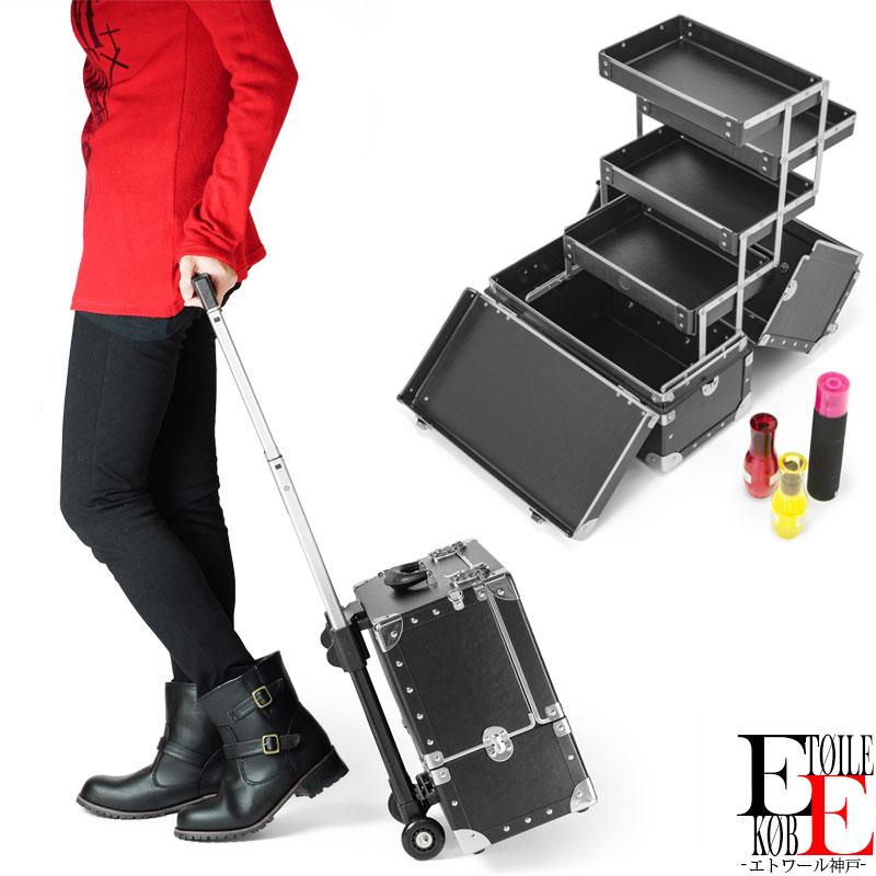 即日発送】コロ付き 大容量 メイクボックス プロ用 コスメボックス