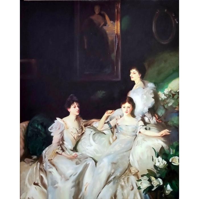 特価油絵 サージェントの名作_ウィンダム姉妹 MA124 : 絵画制作専門