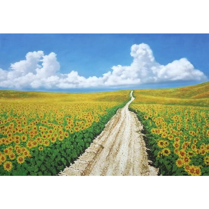 油絵 アンダルシアのひまわり畑 MA171 : 絵画制作専門ユーラシアアート