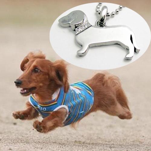 ダックスフンド ネックレス レディース ペンダント スワロフスキー