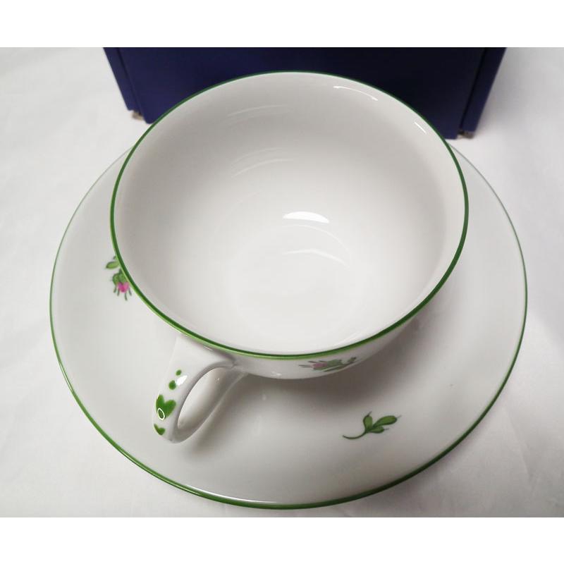 アウガルテン ウィンナーローズ ティーカップアンドソーサー