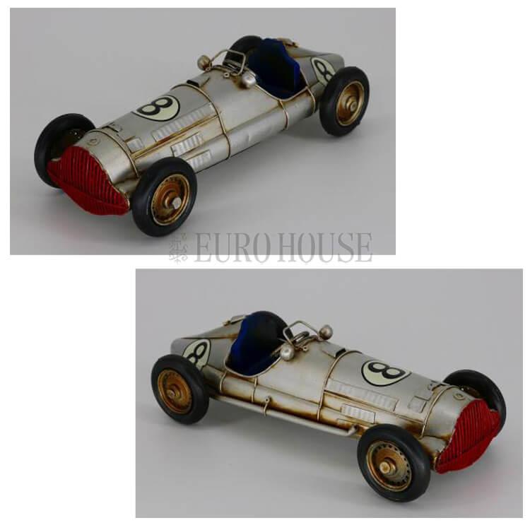 ブリキのおもちゃ racing car 車 レーシングカー 置物 オブジェ