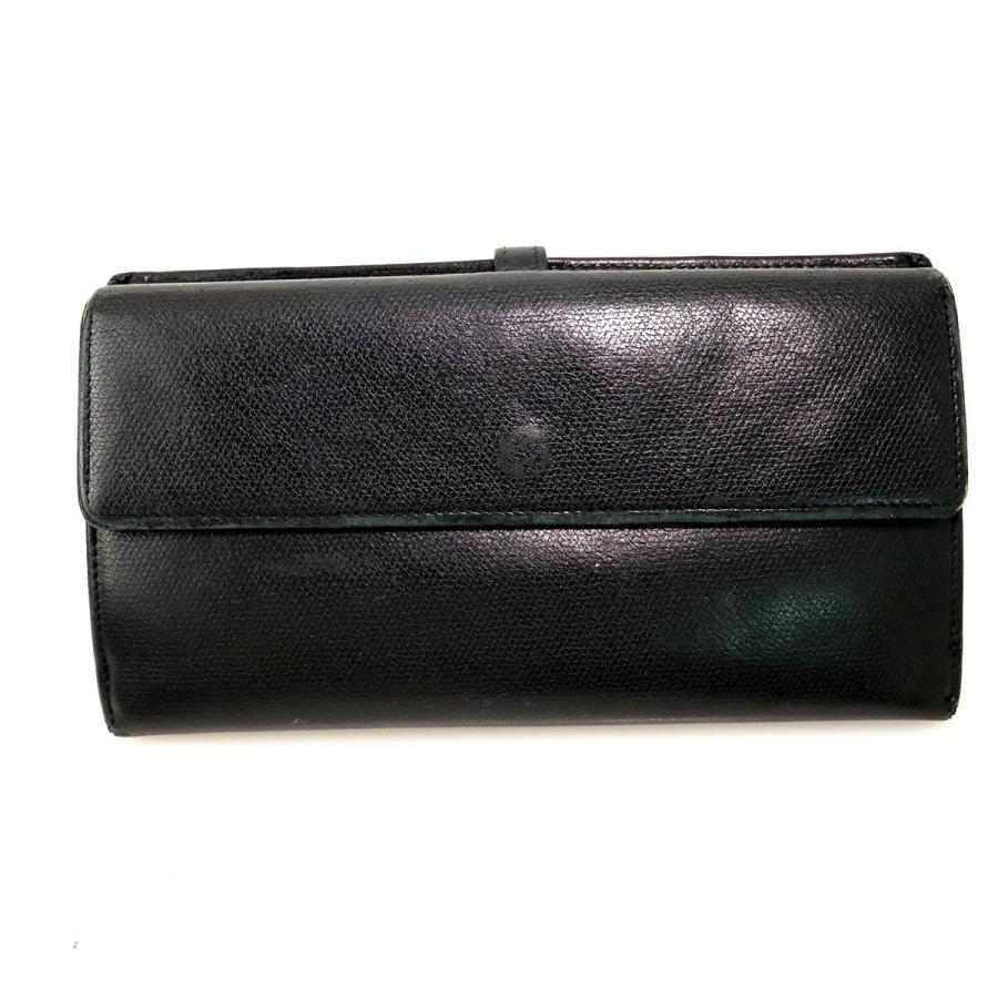 シャネル CHANEL ブラック レザー ココマーク 二つ折り 長財布 メンズ