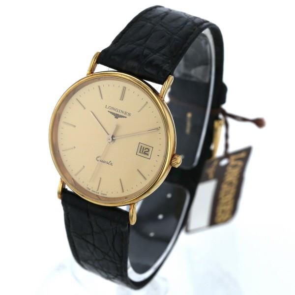ロンジン LONGINES グランドクラシック 金無垢 デイト クオーツ