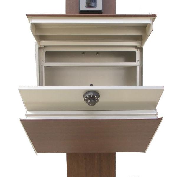 YKK エクステリアポスト T10型【前入れ前出し】扉色キャラメルチーク