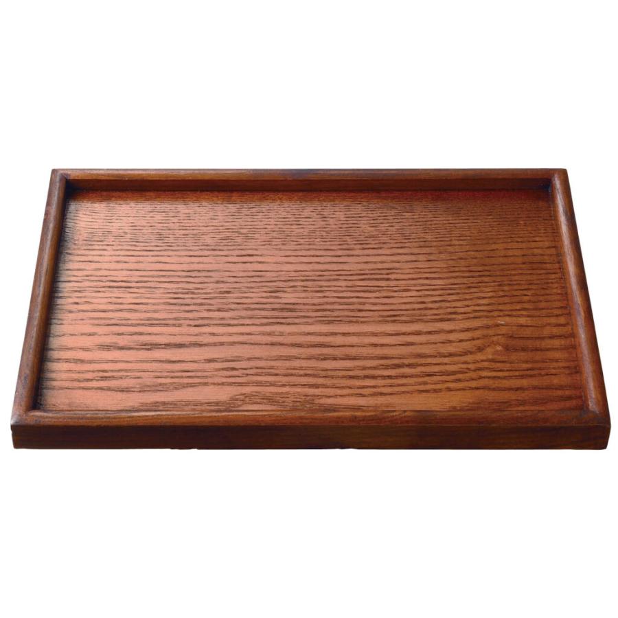 木製 お盆 トレー 5枚セット 長角 30cm 天然 木 茶色 ブラウン 北欧