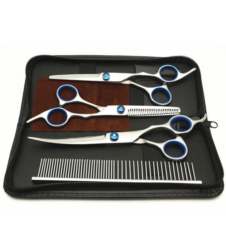 トリミング ハサミ ペット 犬 猫 スキバサミ くし コーム 安全 6点