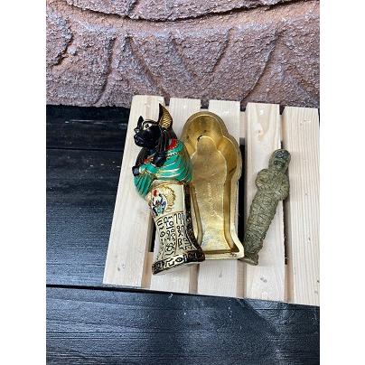 アヌビス 神 ANUBIS ミイラが収められて石棺 エジプシャン 置物