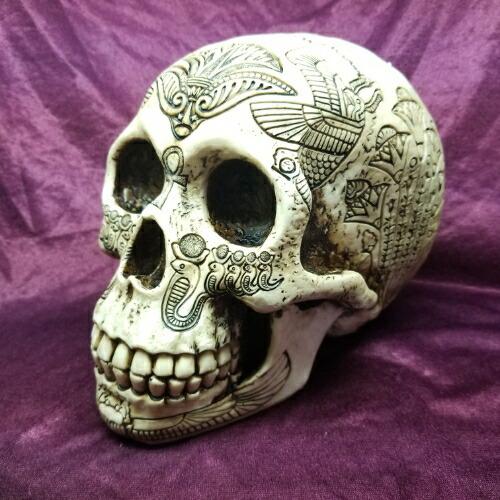 古代エジプト柄 スカル 頭蓋骨オブジェ スカル・フィギュアインテリア
