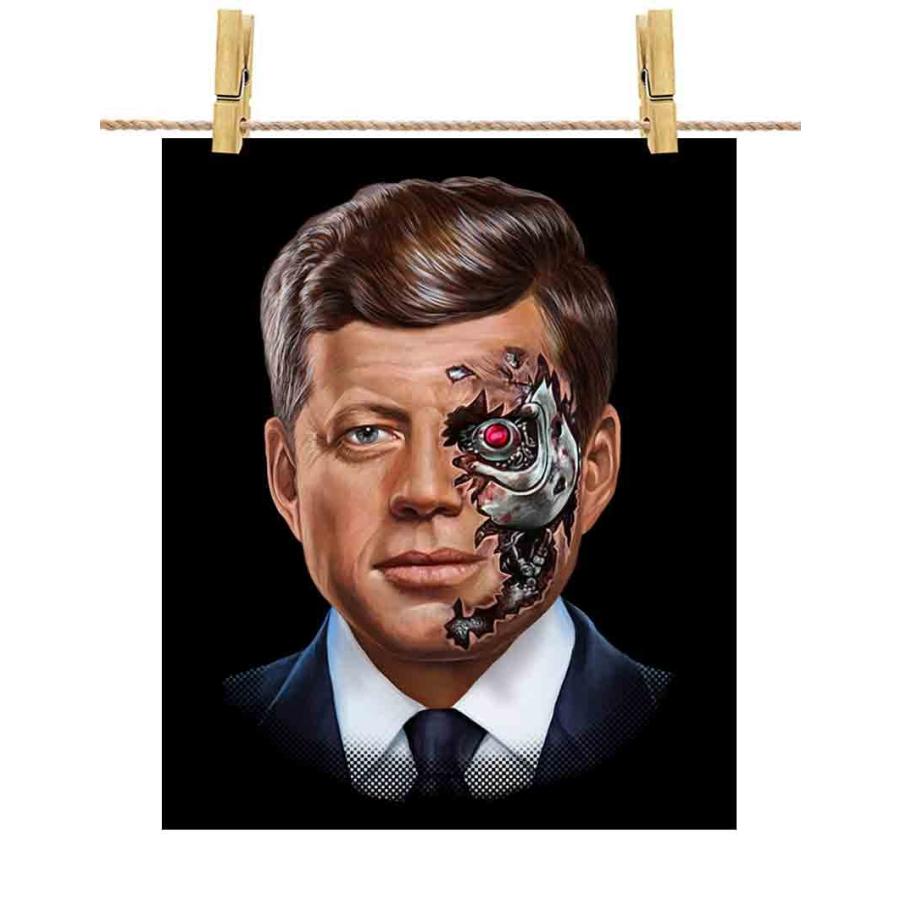 ポストカード アメリカ 大統領 ロボットになったジョン・F・ケネディ