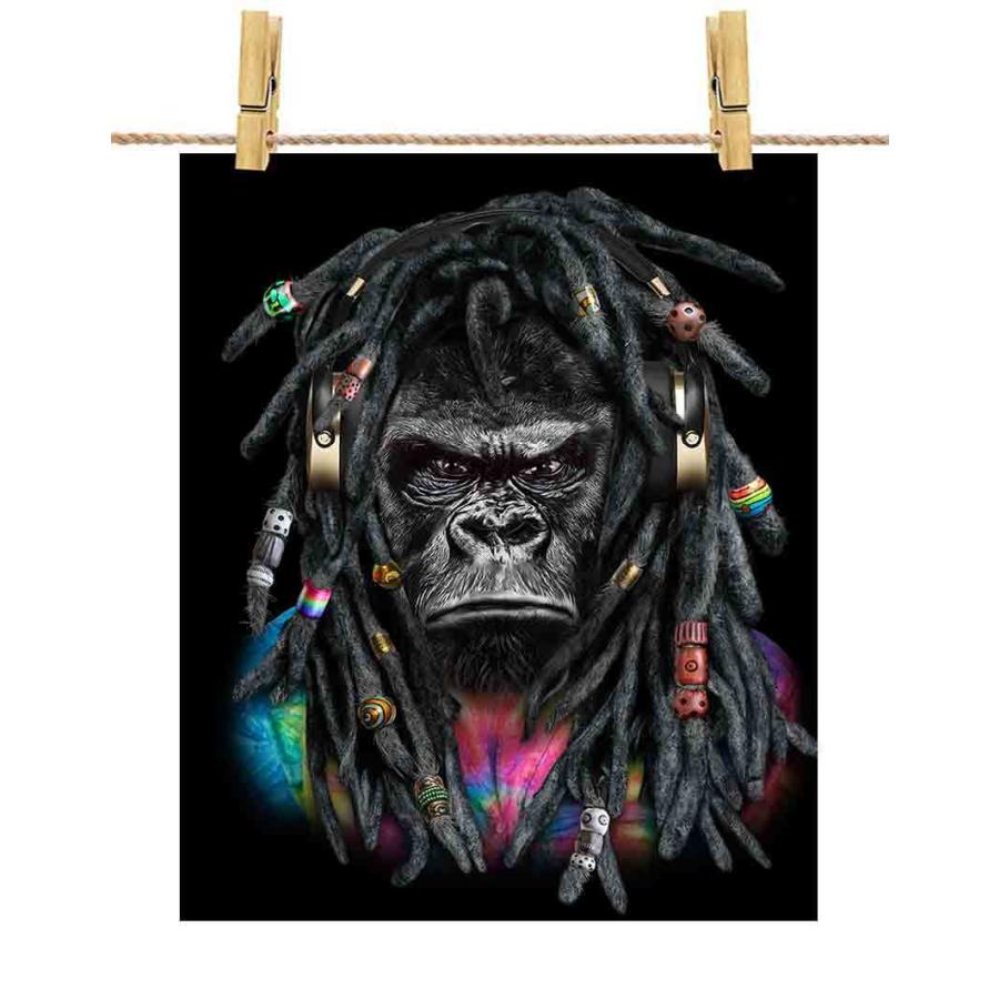 ポスター A2 ヒップホップ レゲエゴリラ by Fox Republic : FOX