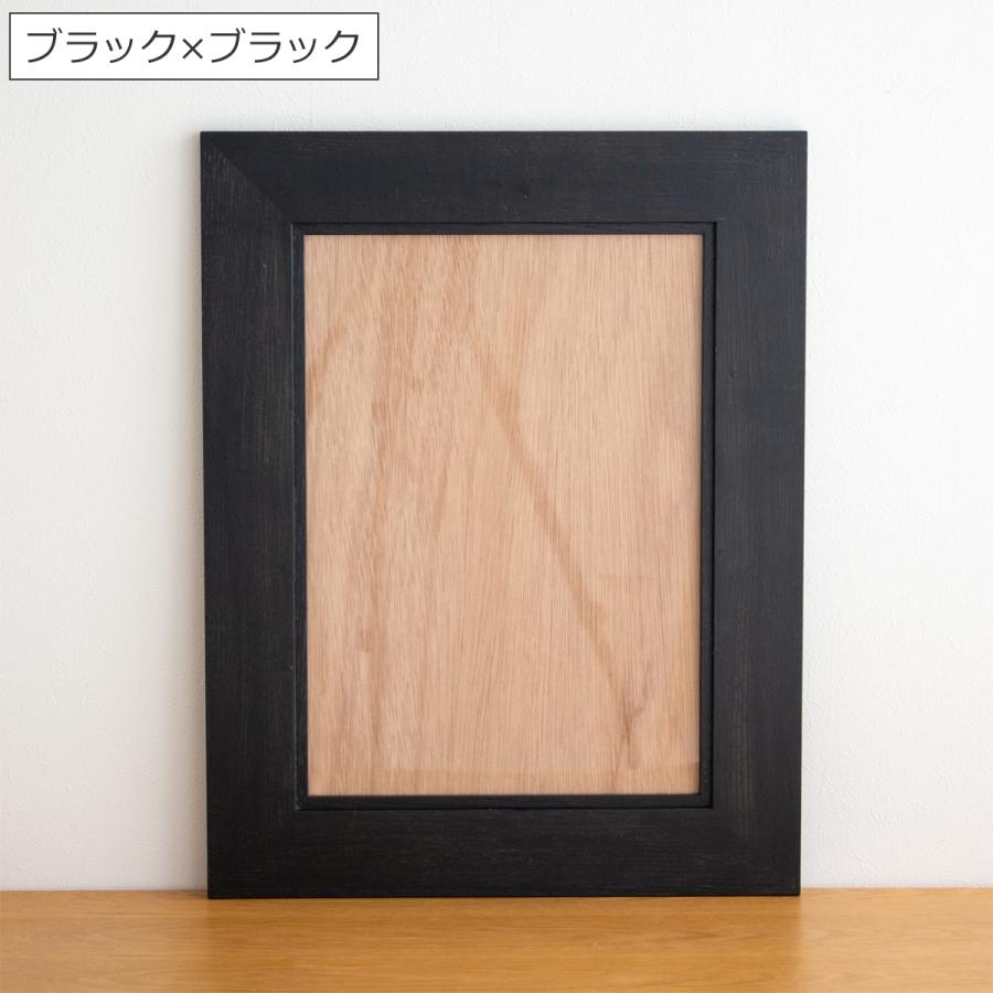額縁 木製 おしゃれ ポスターフレーム 日本製 A3 森色フレーム L 黒