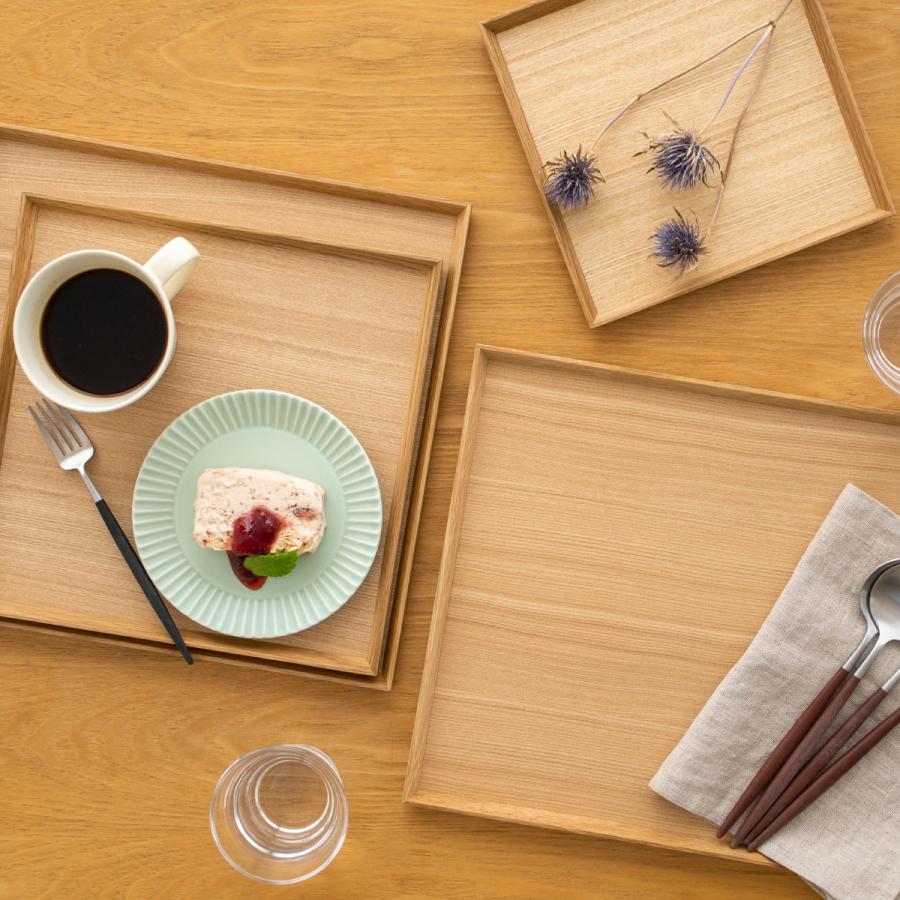 2/25はポイント10倍／ 松屋漆器店 白木塗タモ 6.5角盆 正角 約19.7