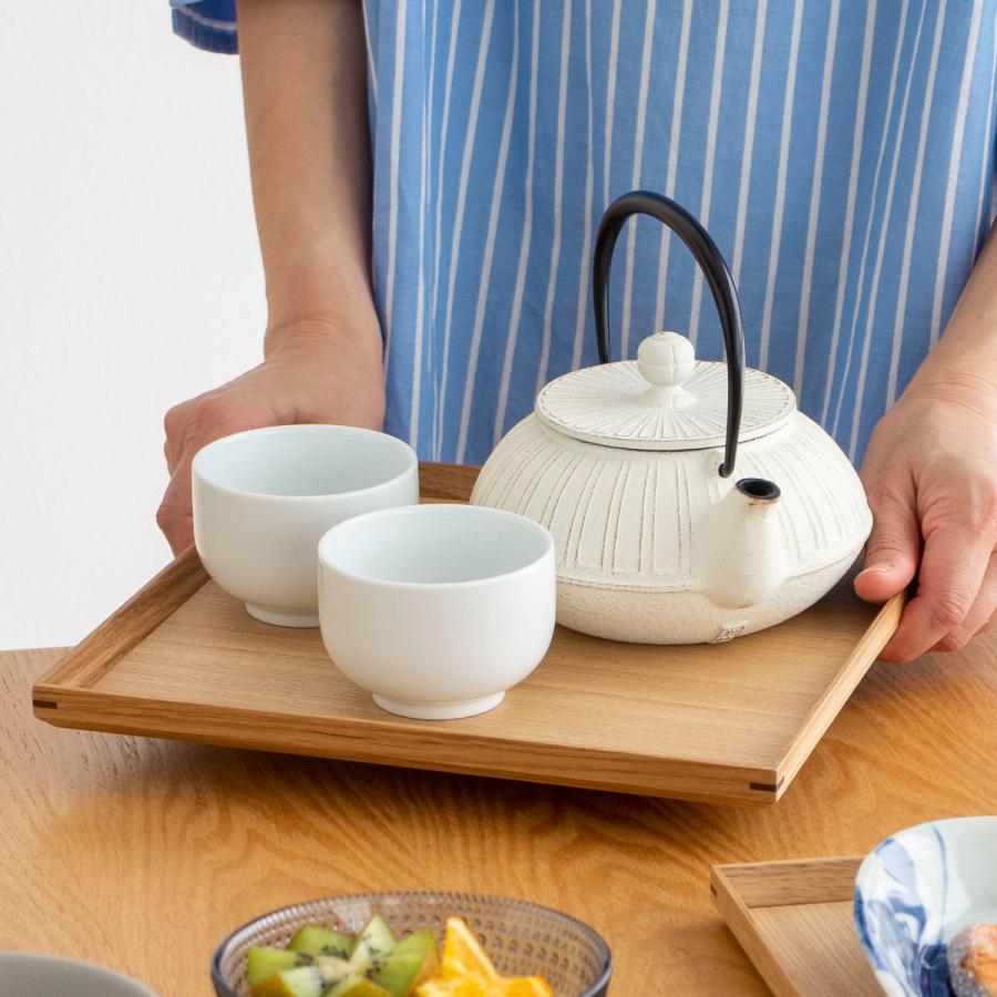 2/25はポイント10倍／ 松屋漆器店 白木塗タモ 8.5角盆 正角 約25.8