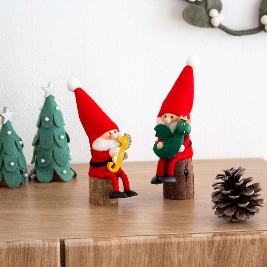 今季完売】ノルディカニッセ ドラゴンを抱えたサンタ 干支 フェルト