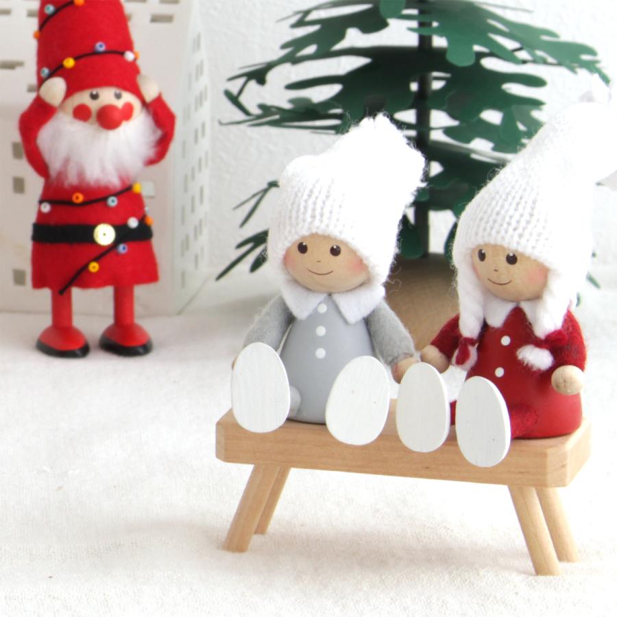 ノルディカニッセ ベンチ 2人用 2人掛け お座り人形用 台座 NORDIKA