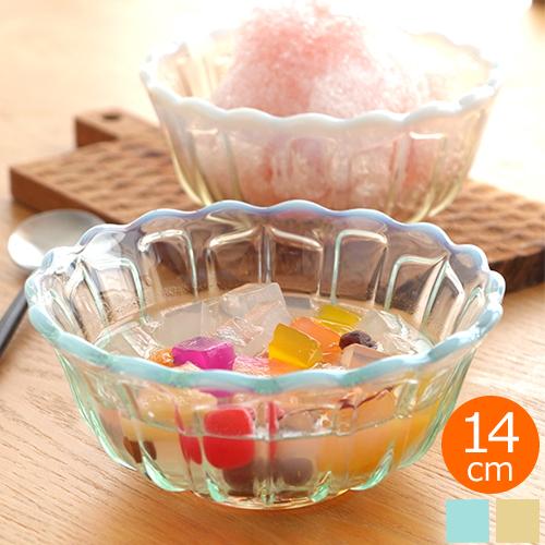 廣田硝子 ＼2/25はポイント10倍／ 廣田硝子 雪の花 洗鉢 14.2cm ブルー