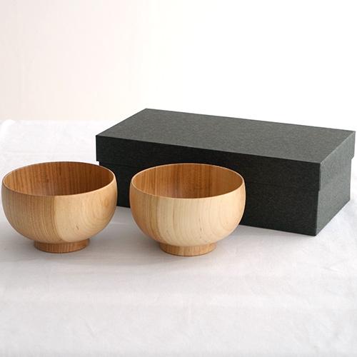 ポイント10倍 2/27 16時まで] お椀 木製 ペア 日本製 SHIRASAGI