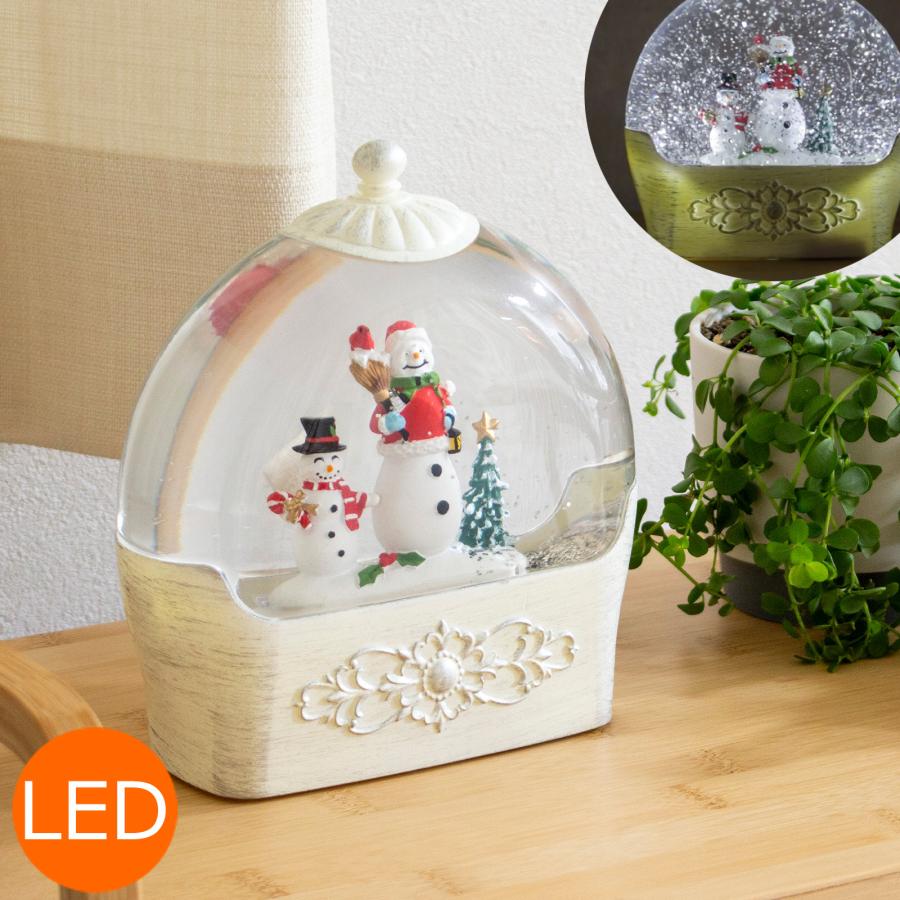 取扱終了】クリスマス スノードーム バブルLEDライト スノーマン