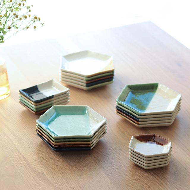 m.m.d. m.m.d. true colors line 取皿 2分掛け(取り皿 六角 プレート