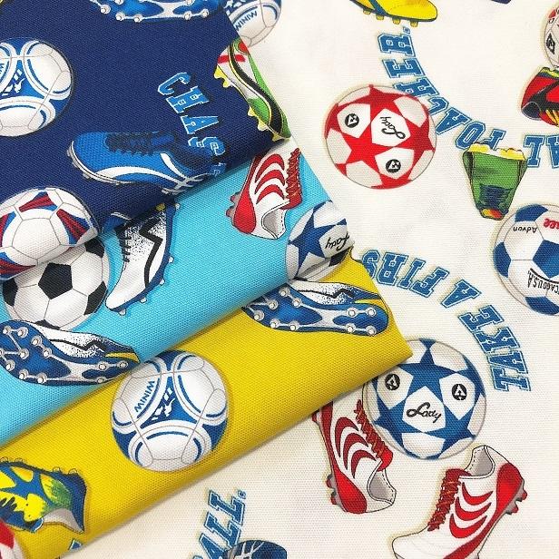 オックス生地 サッカーボールとスパイク サッカー soccer フットサル