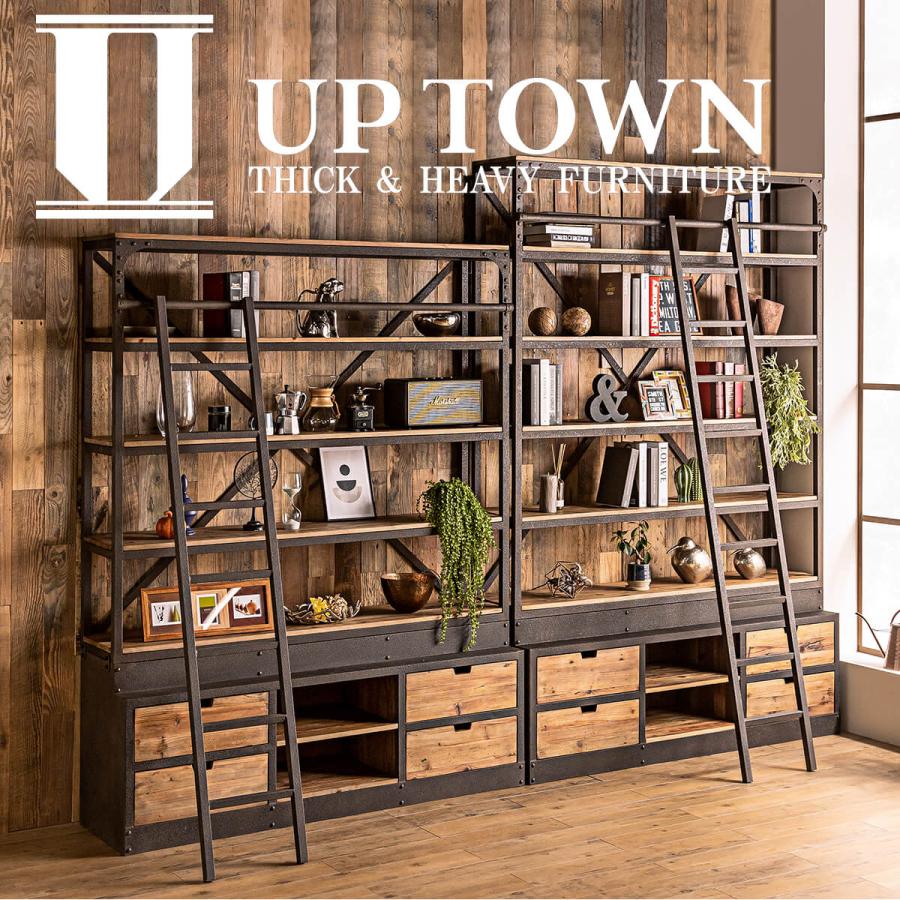 オープンラック 木製 無垢 おしゃれ ヴィンテージ シェルフ アイアン